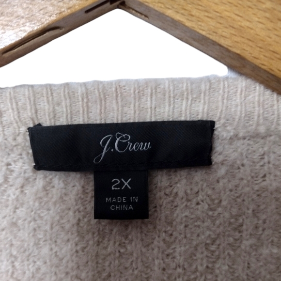 JCrew High-Low Waffle Sweater In Supersoft Yarn Size 2X - Picture 3 of 4